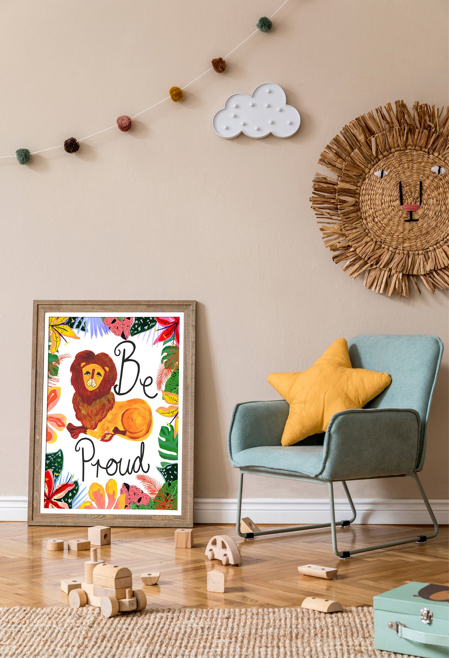 Be Proud Lion Safari Animal Print