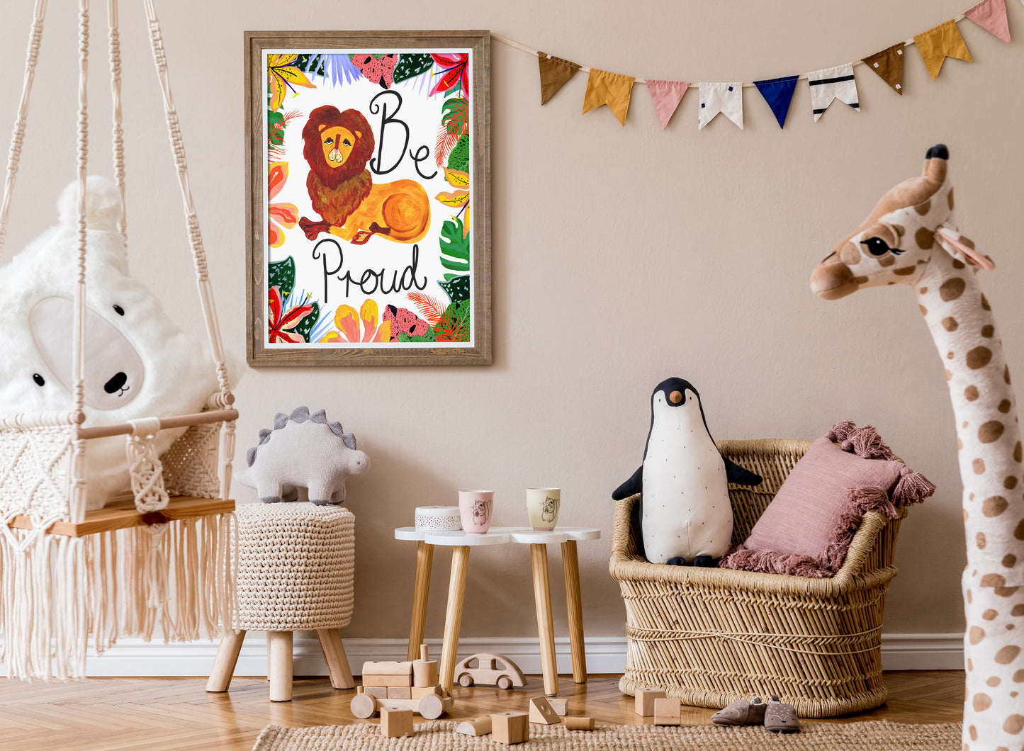 Be Proud Lion Safari Animal Print