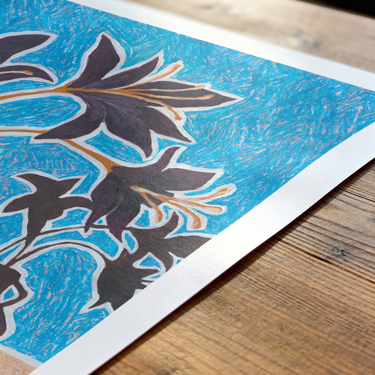 Moody Dark Flowers Art Print