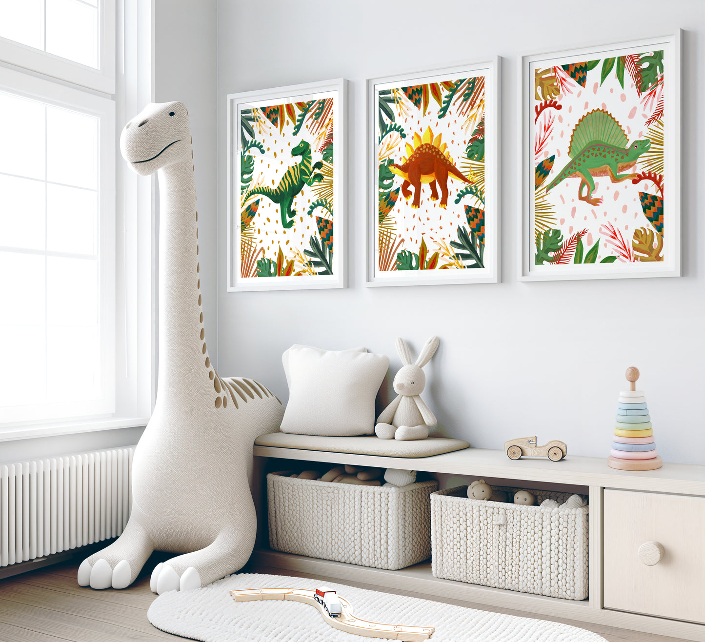 Dinosaur Nursery Wall Art Set