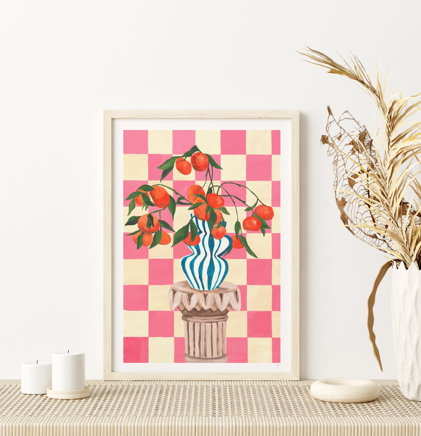Mediterranean Vase of Oranges Print