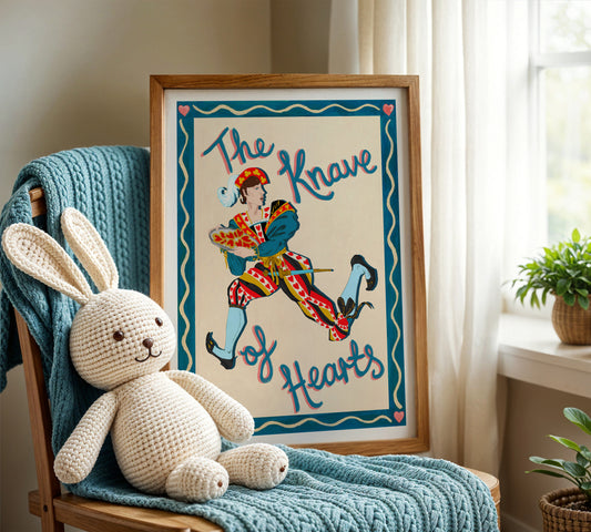 The Knave of Heart nursery rhyme nursery print