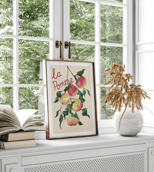 La Pomme Apple Fruit Print