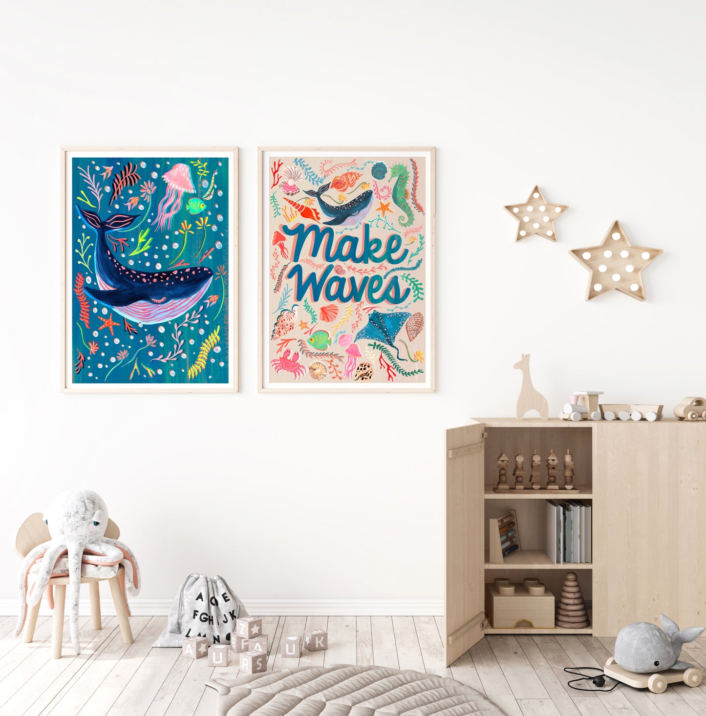 Whale Ocean Art Print