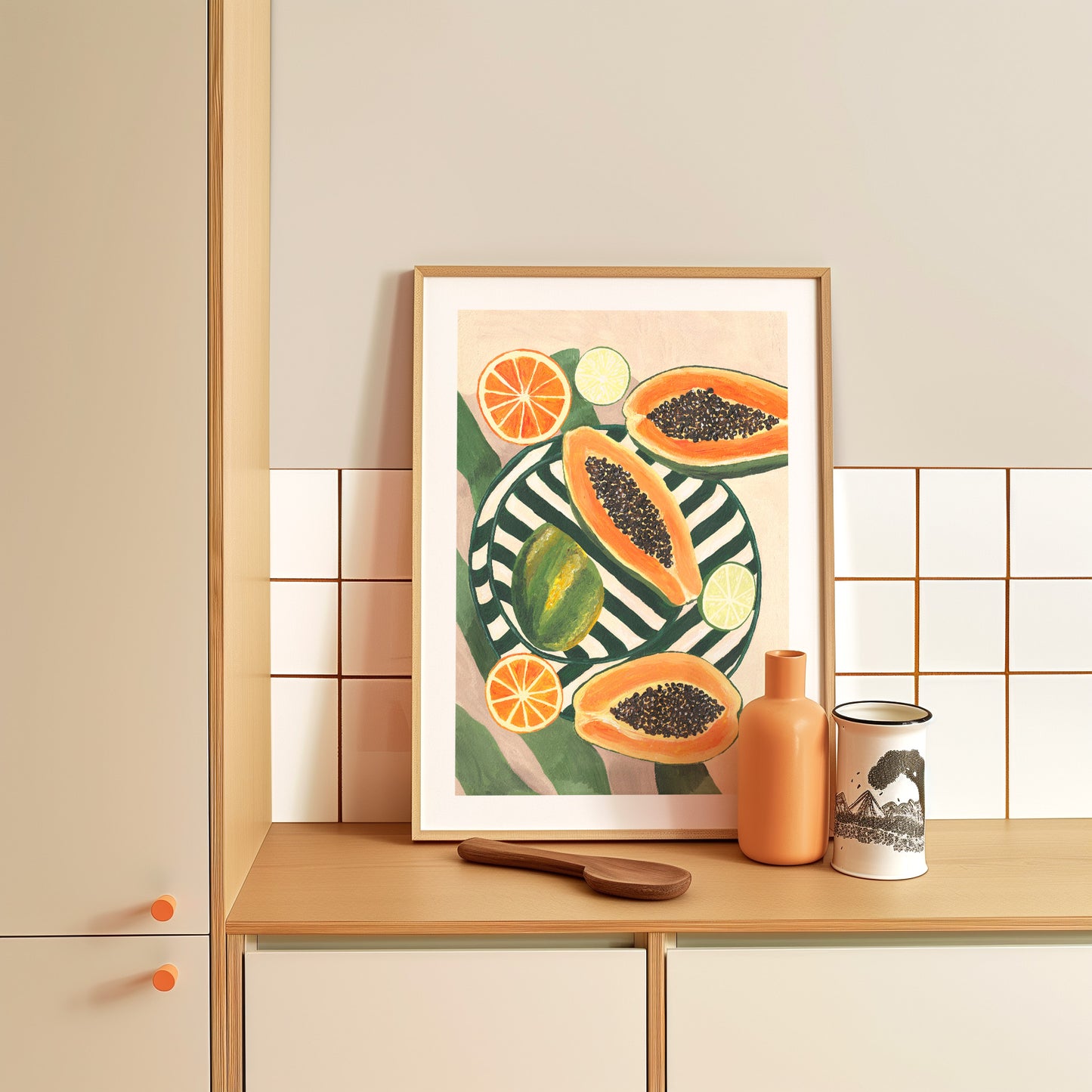 Papaya Fruit Kitchen Print