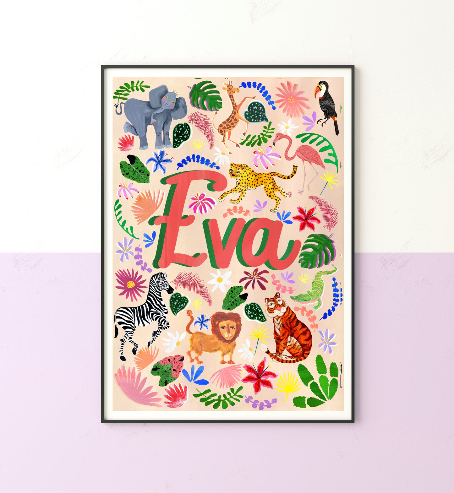 Safari Animal Name Print