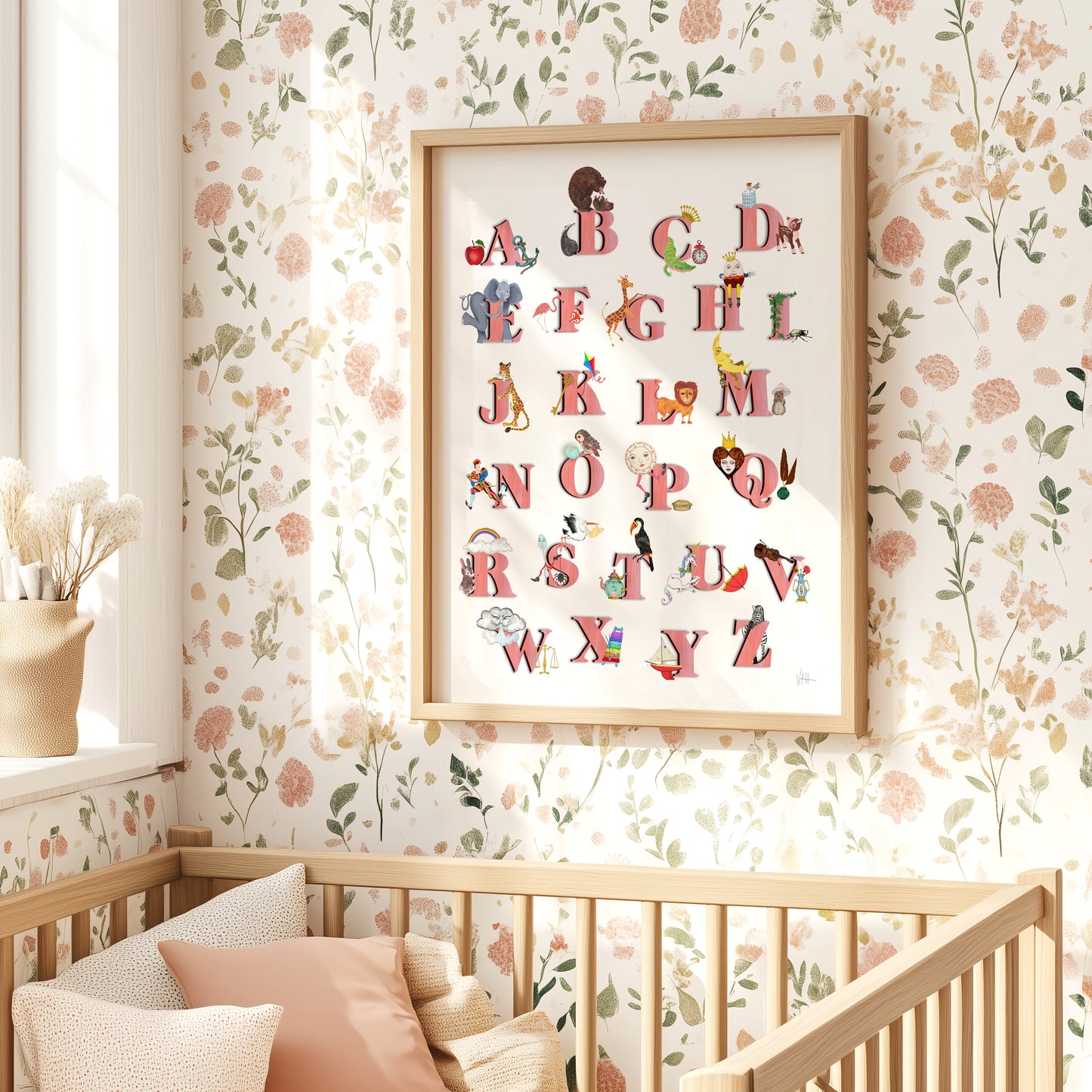 Vintage Style Alphabet Print