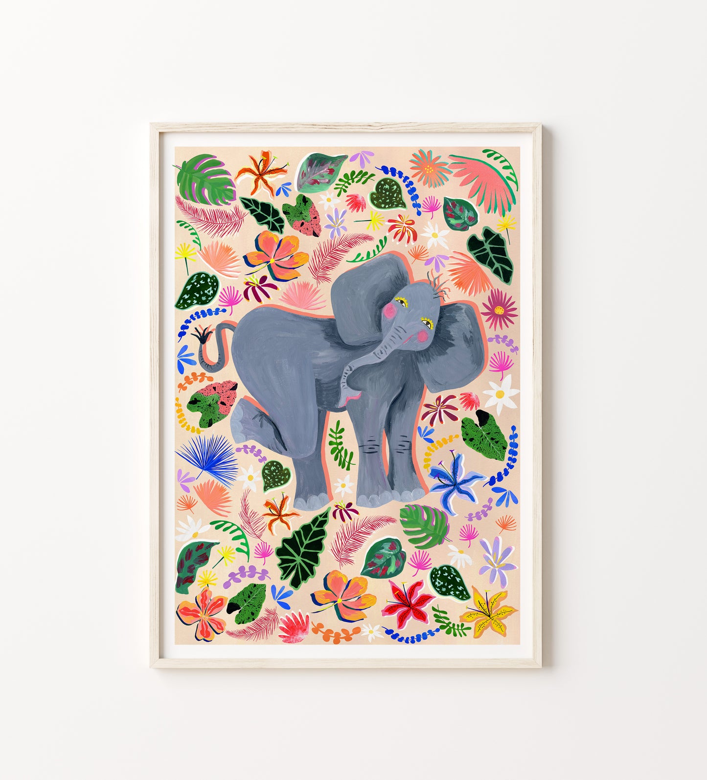 Elephant Safari Animal Art Print