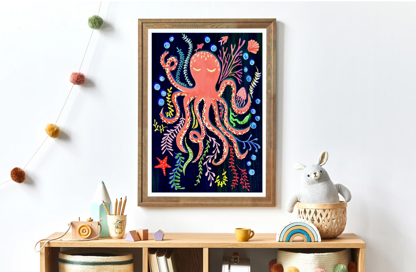 Octopus Ocean Art Print