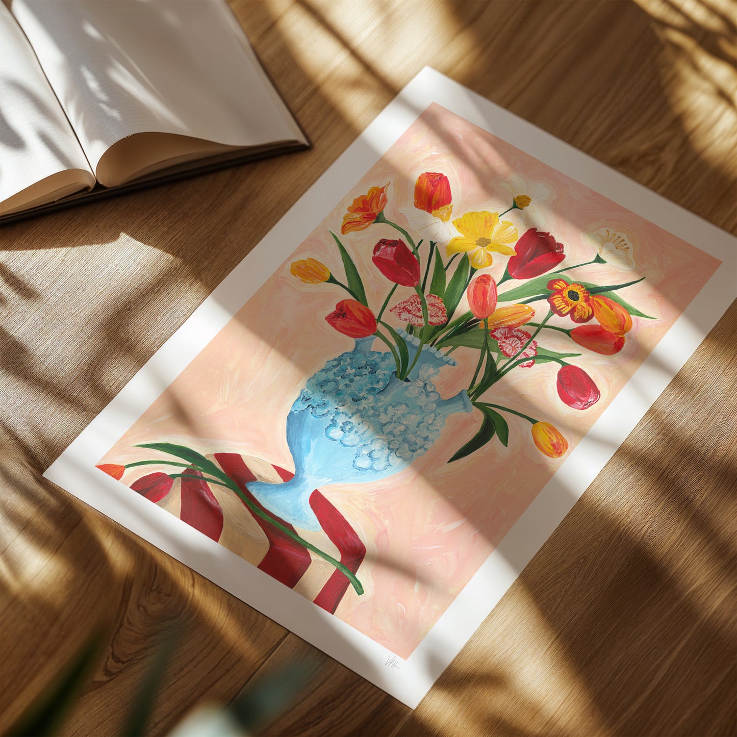 Poppies and Tulips Print