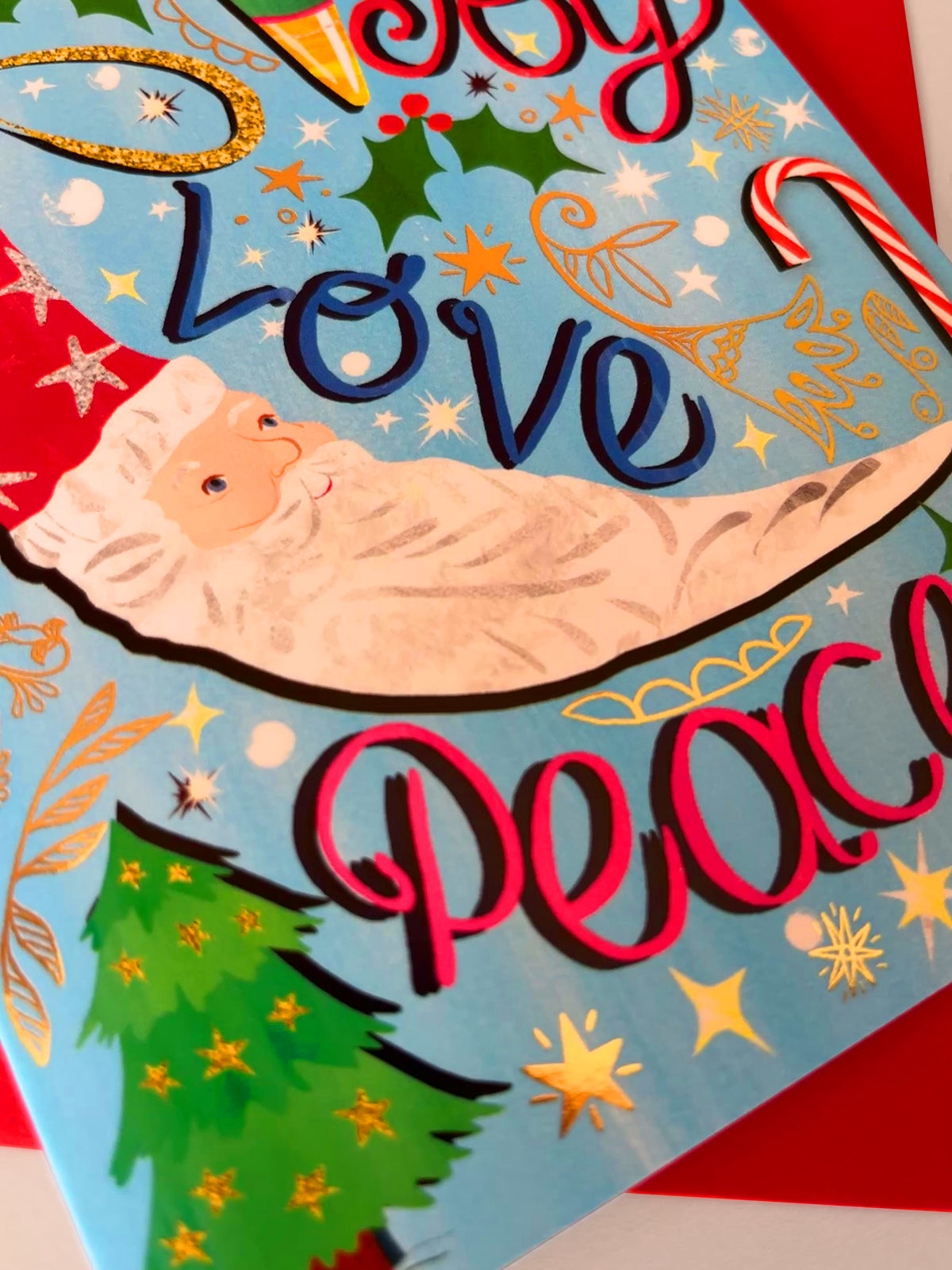 Joy Love Peace Christmas Card