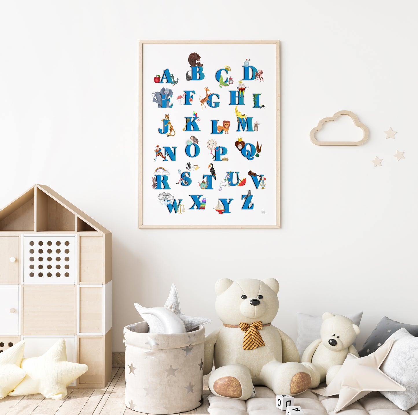 Vintage Style Alphabet Print