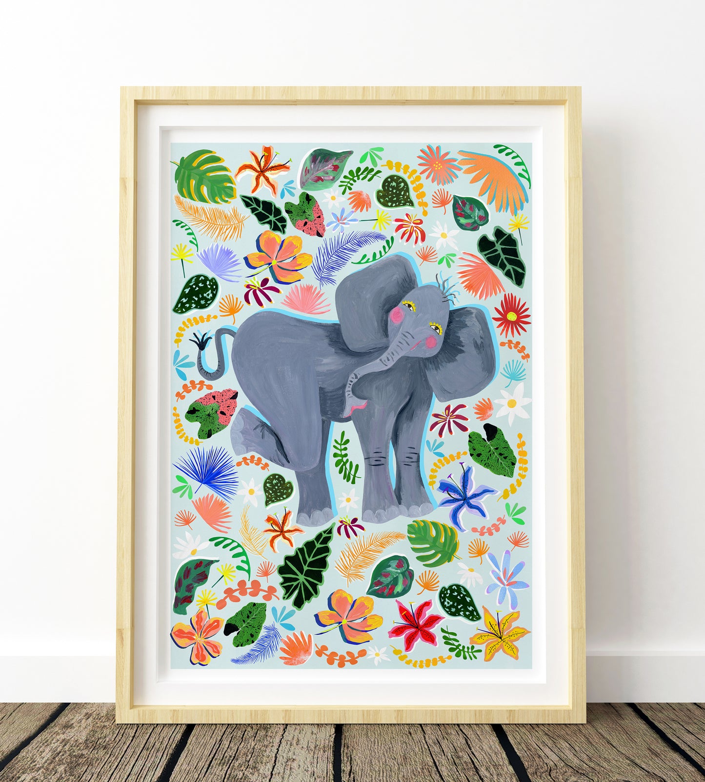 Elephant Safari Animal Art Print