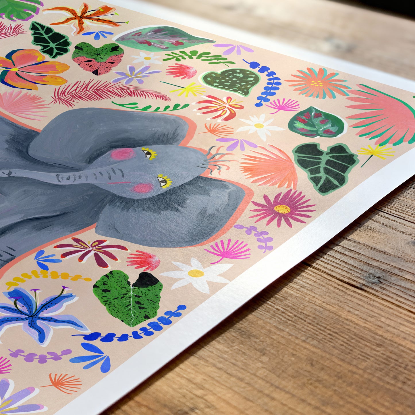 Elephant Safari Animal Art Print