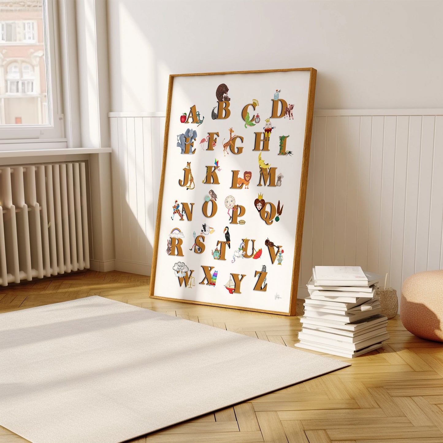 Vintage Style Alphabet Print