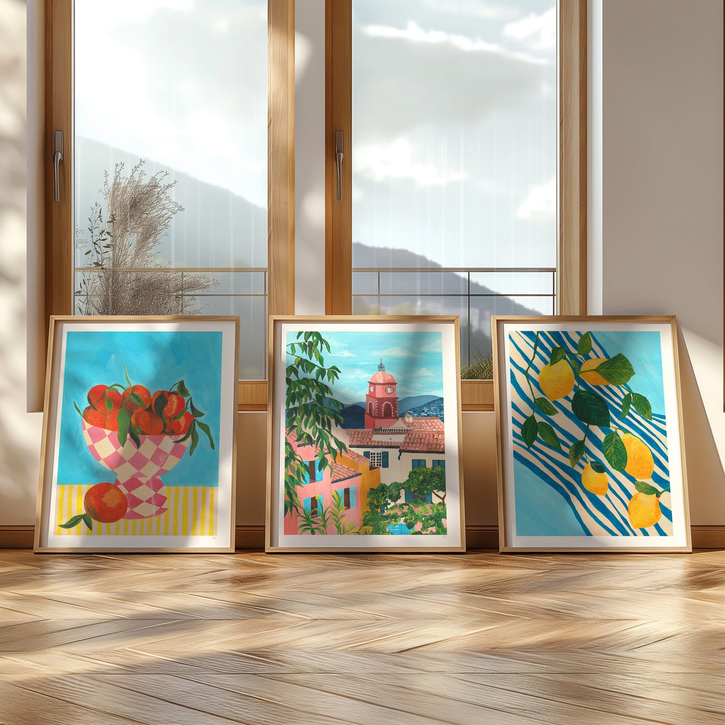Mediterranean Fruit Wall Art Set