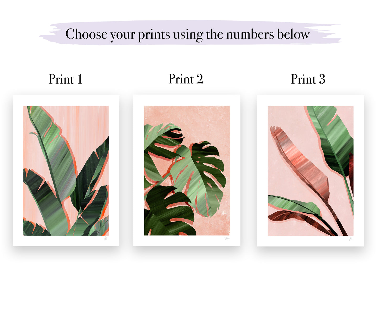 Tropical Leaf Print Set